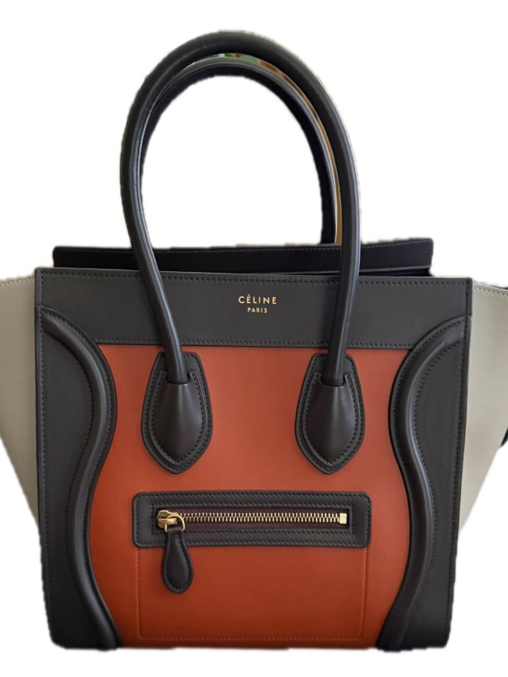 Celine Tricolor Leather Luggage bag